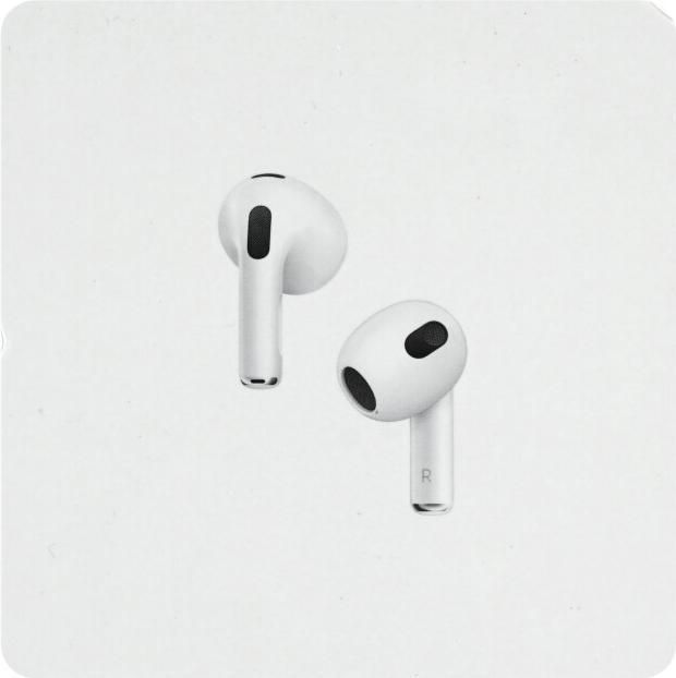 Actual product image Apple AirPods (3rd Gen.) Lightning Case (No noise cancelling, 6 h, Wireless)