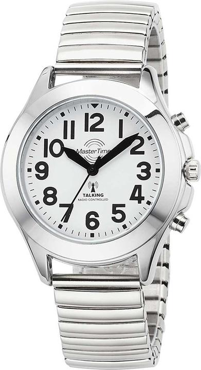 Master Time MTLA-10706-60M sprechende Damen-Funkuhr Zugband 38mm (Analoguhr, 38 mm)