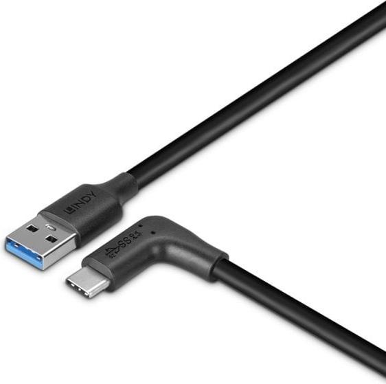 Produktbild Lindy 0.5m USB 3.2 Typ A an C Kabel 90° gewinkelt (32012) (0.50 m, USB 3.2 Gen 2)