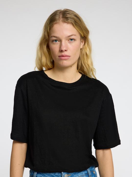 Actual product image Selected Femme Linen T-Shirt (S)