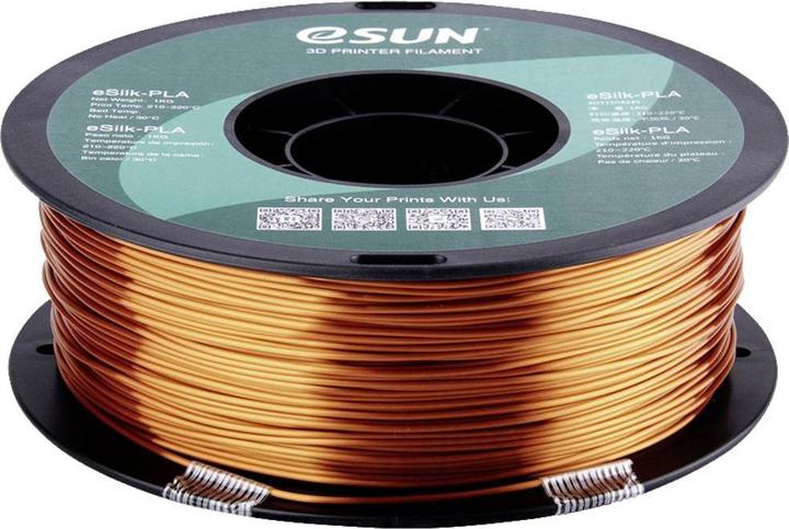 Produktbild eSUN eSilk-PLA Copper Filament PLA 1.75 mm 1 kg Kupfer (metallic) (PLA, 1.75 mm, 1000 g, Kupfer)