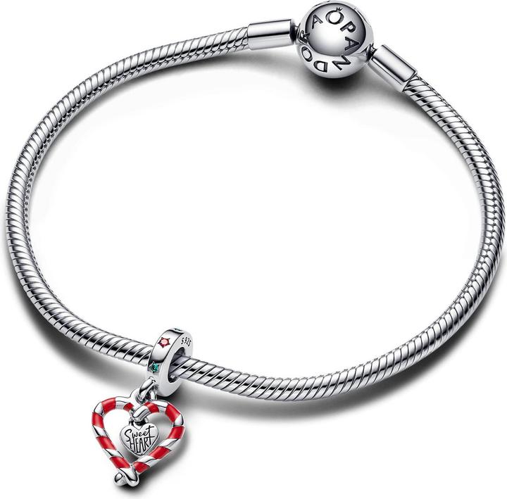 Produktbild Pandora Doppelte Zuckerstange Herz Weihnachts (Silber 925)
