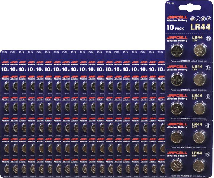 Japcell Piles bouton LR44 / A76 / AG13 / LR1154 (200 pcs, LR44)