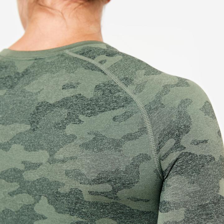 Actual product image Domyos Long sleeve shirt crop top ladies - green (XL)