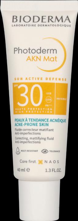 Actual product image Bioderma Photoderm Acne Mat SPF30 (Sun cream face, SPF 30, 40 ml, 150 g)