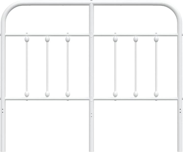 Produktbild VidaXL Kopfteil Metall Weiss 120 cm, Farbe: Weiss, Material (125 x 3 x 100 cm)