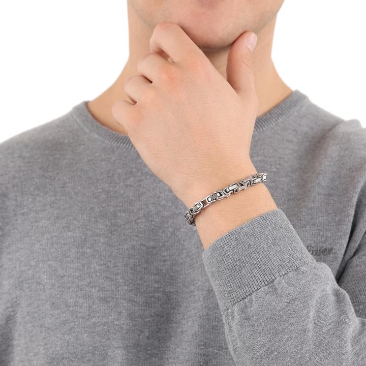 Image du produit S.Oliver Armschmuck für Herren, Edelstahl (23 cm, Acier inoxydable)