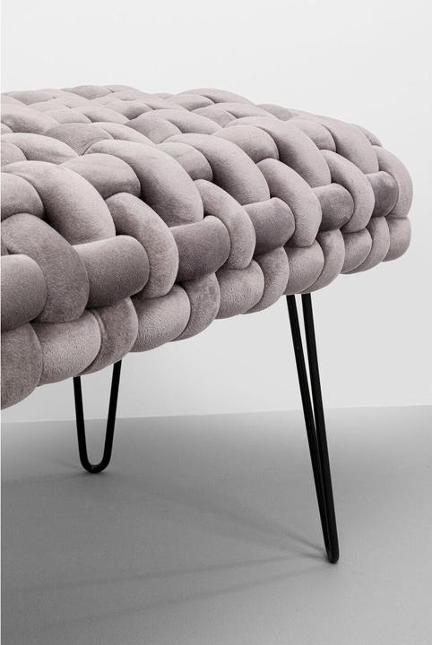 Kare Design Bank Weave Grau 128cm