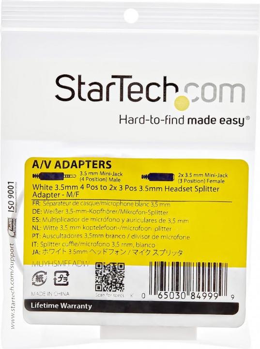 Actual product image StarTech 3.5mm zu (Splinters)