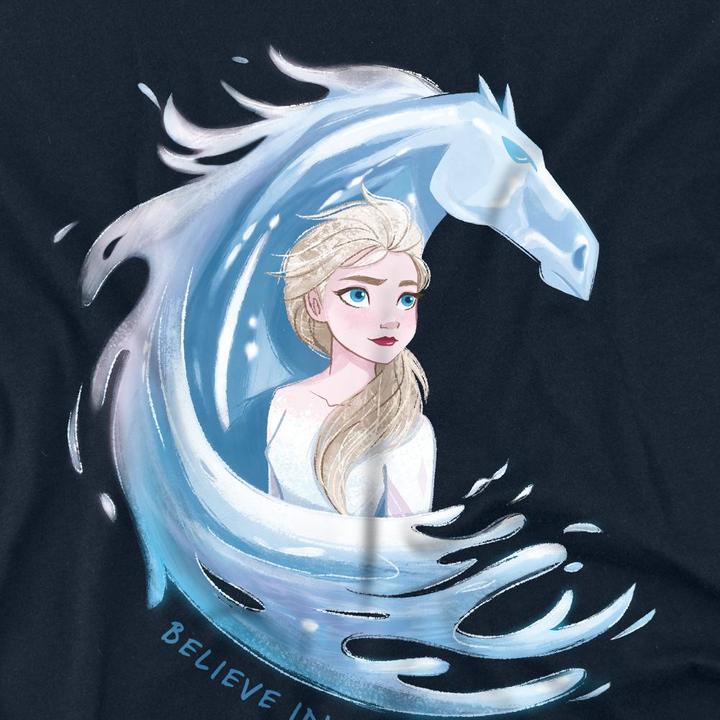 Immagine prodotto Disney Frozen Believe In Yourself Maglietta Elsa e Nokk Adulto Unisex (L)
