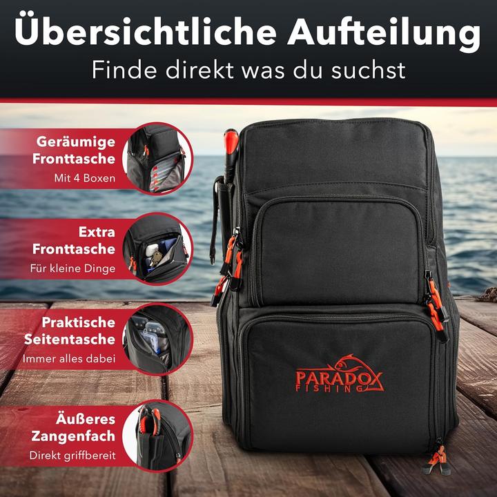 Produktbild Paradox Fishing Angelrucksack mit Boxen