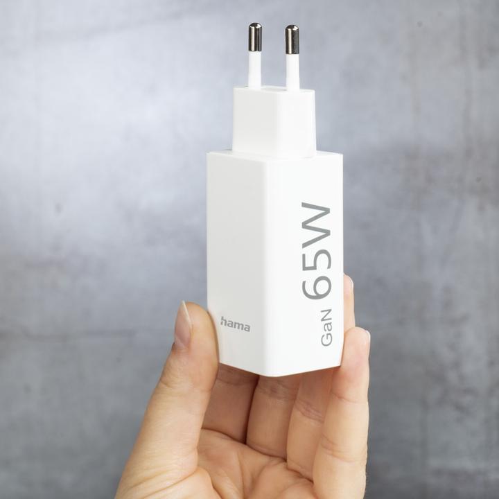 Actual product image Hama GaN Charger + USB cable (65 W)