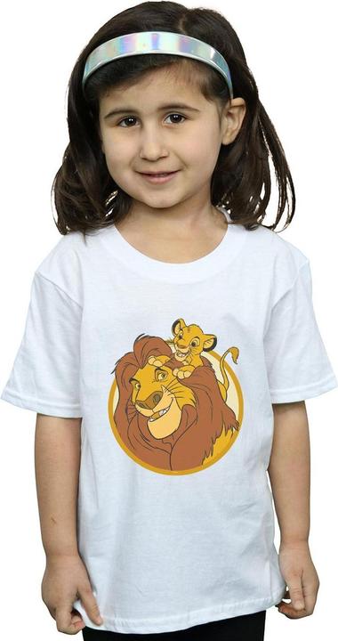 Actual product image Disney Girls The Lion King Mufasa And Simba Cotton T-Shirt (116)