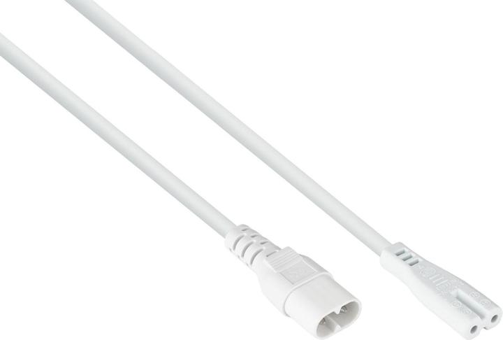 Kabelmeister Euro-Verläng. Stecker C8 an C7, weiss, 0,5m (0.50 m, C7)
