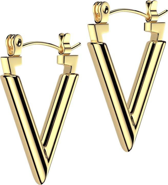 Produktbild Star Piercing Ohrring vergoldet V (Chirurgenstahl 316L, ohne Messing)