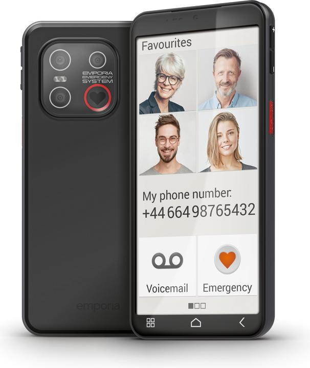 Actual product image Emporia Smart 6 Lite (128 GB, Black, 5.58", Single SIM, 50 Mpx, 4G)