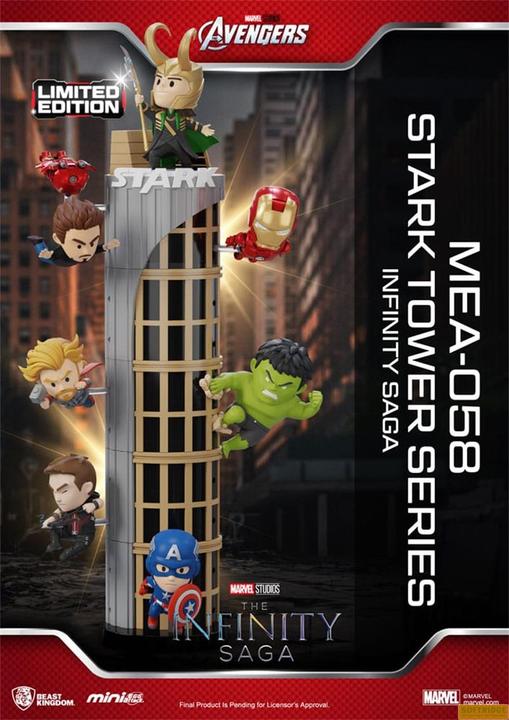 Produktbild Beast Kingdom Marvel figurine Mini Egg Attack The Infinity Saga Stark Tower series Tony Stark & Mark VII suit pod