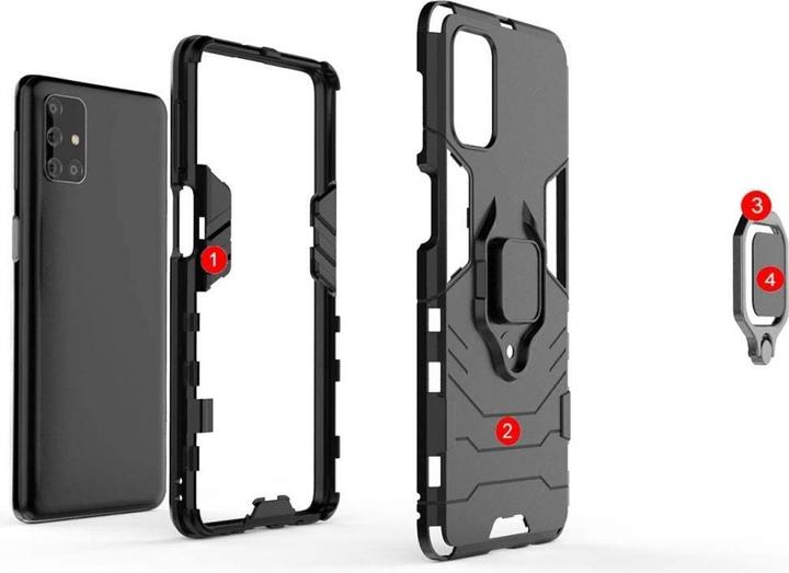 Produktbild Screenguard RingCase Anti-Shock Samsung Galaxy M51 Hülle (Samsung Galaxy M51)