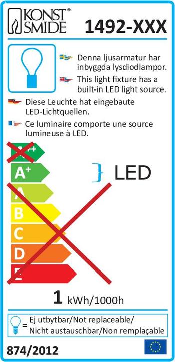 Energie-Label Konstsmide Globelichterkette (4.22 m)