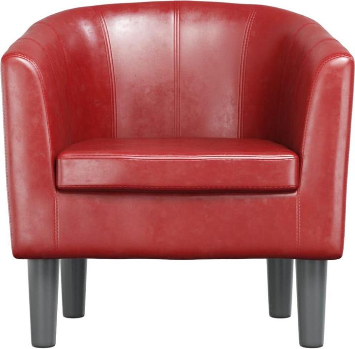 Image du produit VidaXL Clubsessel Weinrot Kunstleder,Farbe: Weinrot,Material