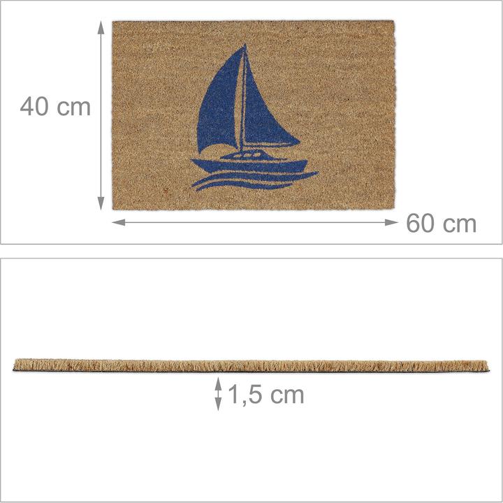 Produktbild Relaxdays Fussmatte (60 x 40 x 1.5 cm)