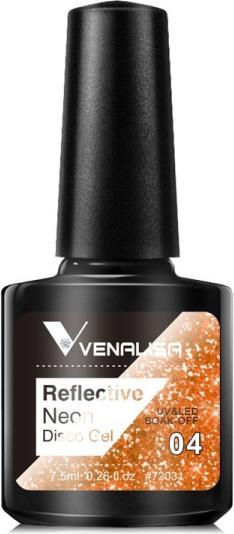 Produktbild Venalisa Gellack Reflective Neon Disco Gel BD04 (Orange Glitzer, Gel-Effekt Nagellack)