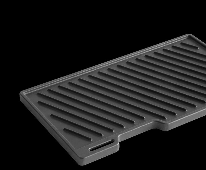 Actual product image Burnhard Cast iron reversible plate FRED 41.5 x 23.5 x 2 cm