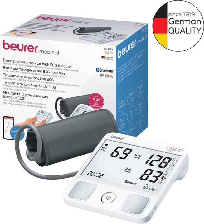 Productafbeelding Beurer Bloeddrukmeter met ECG functie BM 93 (Bovenarm bloeddrukmeter)