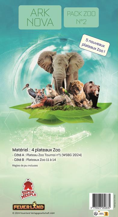Immagine prodotto Super Meeple Estensione Ark Nova Pack Zoo No.2 (f) (Francese)