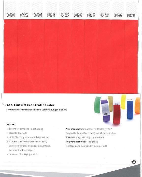 Produktbild W&A Kontrollbänder Tyvec