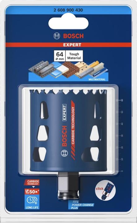 Immagine prodotto Bosch Professional Zubehör Sega a tazza EXPERT Tough Material, 64 x 60 mm (64 mm)
