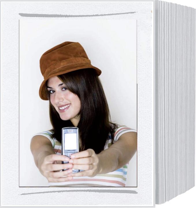 Daiber 1x125 endless passepartouts 13x18 white/brushstroke (13 x 18 cm)