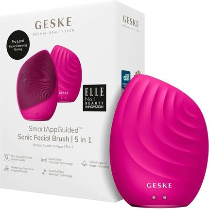 Image du produit Konjac Sponge Soniczna szczoteczka do czyszczenia twarzy 5w1 Geske z Aplikacja (magenta)