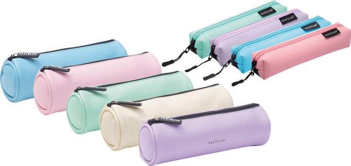 Actual product image Pastelini Pencil case (pencil case) round - matt blue