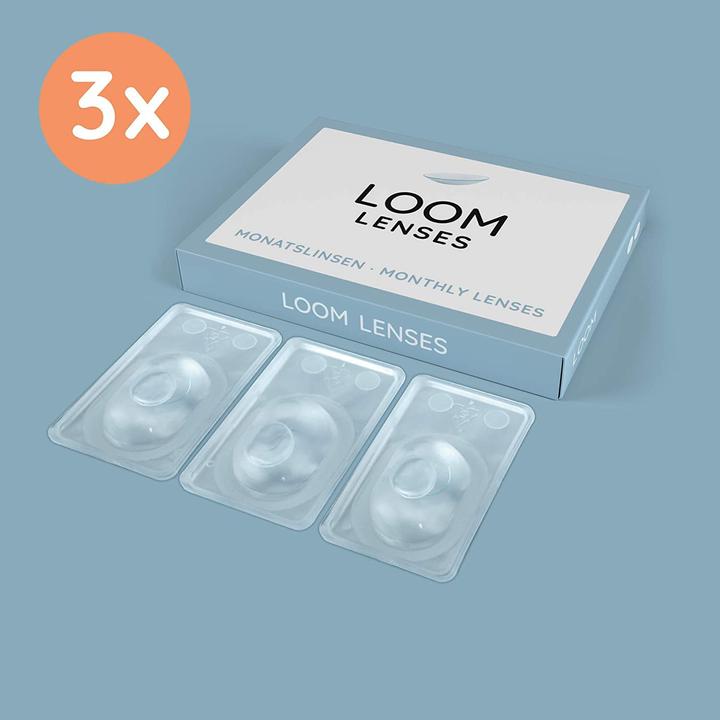 Produktbild LOOM Lenses LOOM Monatslinsen - 3 Stück - weich | BC 8.6 | DIA 14.2 (3 Stück, Monatslinse)