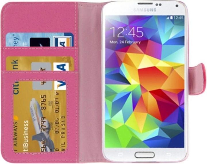 Produktbild König Design Schutzhülle Case (Flip Quer) für Handy Samsung Galaxy S5 / S5 Neo Pink (Samsung Galaxy S5, Samsung Galaxy S5 Neo)