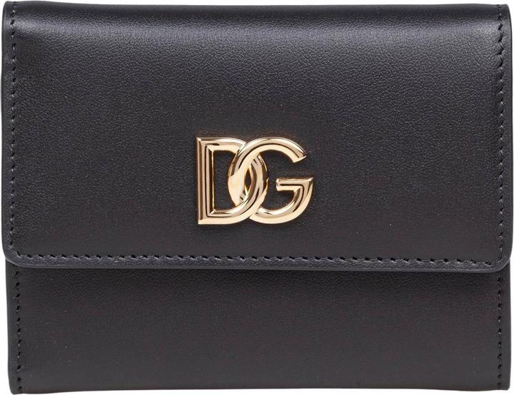Produktbild Dolce & Gabbana leather wallet with metal dg logo