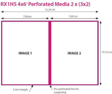 Actual product image DNP Paper DSRX1HS-4X6P 2 rolls each 700 pcs. 10x15 Perforated for DS-RX1HS (10 x 15 cm)