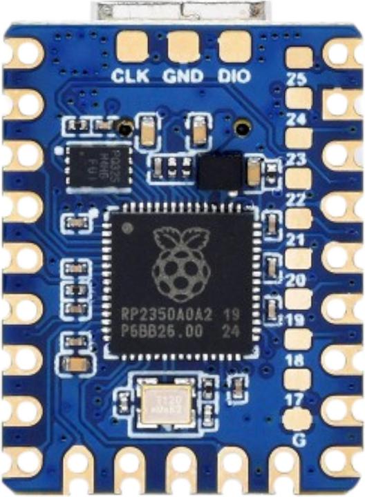 Actual product image WaveShare RP2350-Zero Mini Raspberry Pi Pico basierter MCU mit Headers