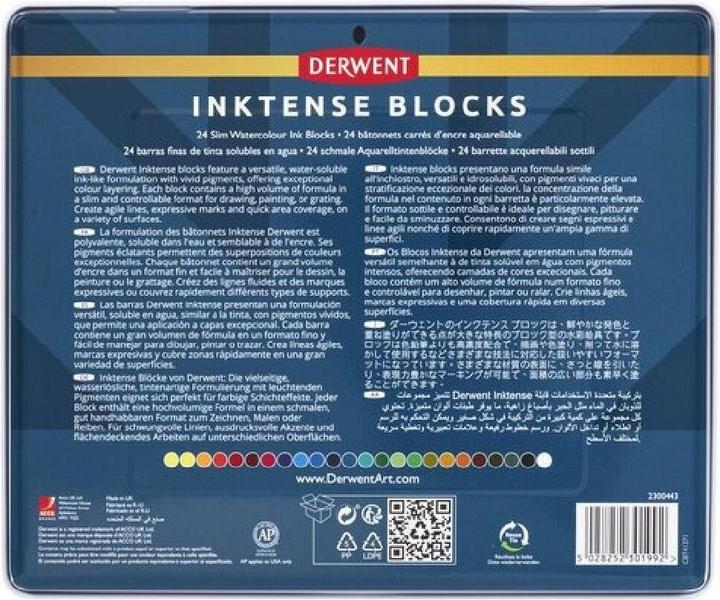 Produktbild Derwent Inktense Aquarellkreidestifte (Mehrfarbig, 24 x)
