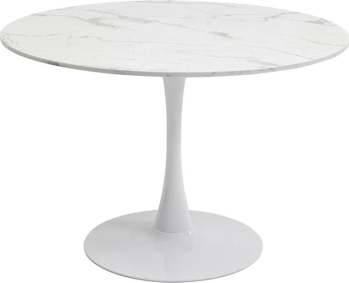 Kare Design Tavolo Schickeria Marmo Bianco Ø110cm (110 x 110 x 74 cm)