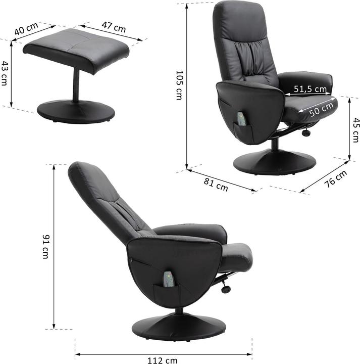 Image du produit Jamb Fauteuil de massage avec repose-pieds