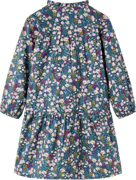 Actual product image VidaXL Children's dress with long sleeves dark blue 140,Material: 100 (140)