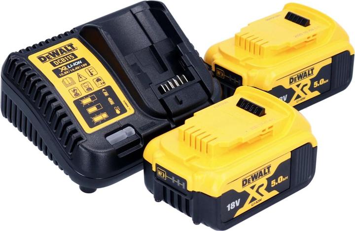 Productafbeelding DeWalt DCW 210 P2 Accu Vlakschuurmachine 18 V 125 mm Borstelloos + 2x accu 5.0 Ah + lader (Excentrische schuurmachine)