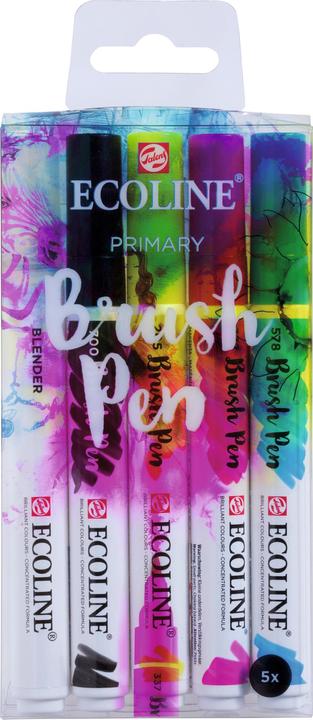 Actual product image Talens Ecoline brush spring (Multicoloured, White, 5 x)