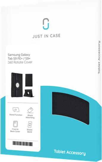 Actual product image Just in Case Pu-Leather Rotating 360 Book Cover Black Samsung Galaxy Tab S9+/S9 FE+/S10+ (Galaxy Tab S9+, Galaxy Tab S10+, Galaxy Tab S9 FE+)