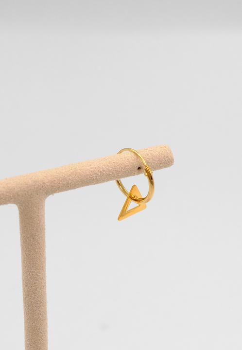 Image du produit Muau Créole simple avec triangle en or jaune 750, 13mm (Or jaune 750/18K)