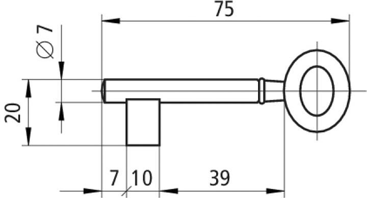 Image du produit Schänis Clé pour serrure encastrée 7362 (Serrure à mortaise)