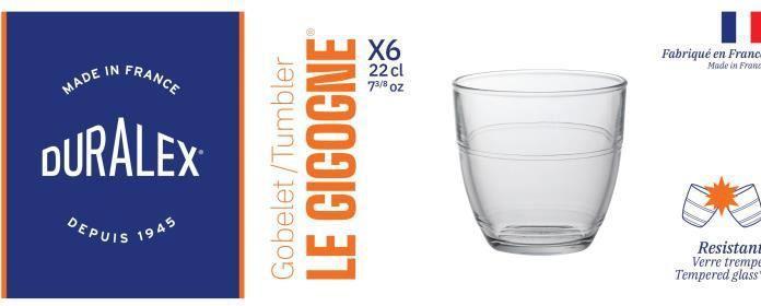 Produktbild Duralex Trinkglas Gigogne (0.22 l)