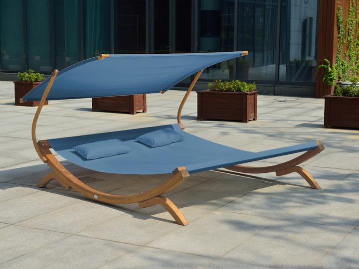 Actual product image Axi Mallorca Double Bed with Parasol Blue (200 cm)